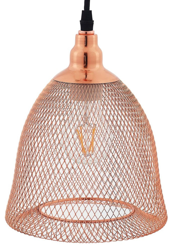 Glimmer Bell-Shaped Rose Gold Pendant Ligh