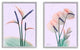Neon Reeds Purple Green Flower Design 2-Piece Set, 16"x20"