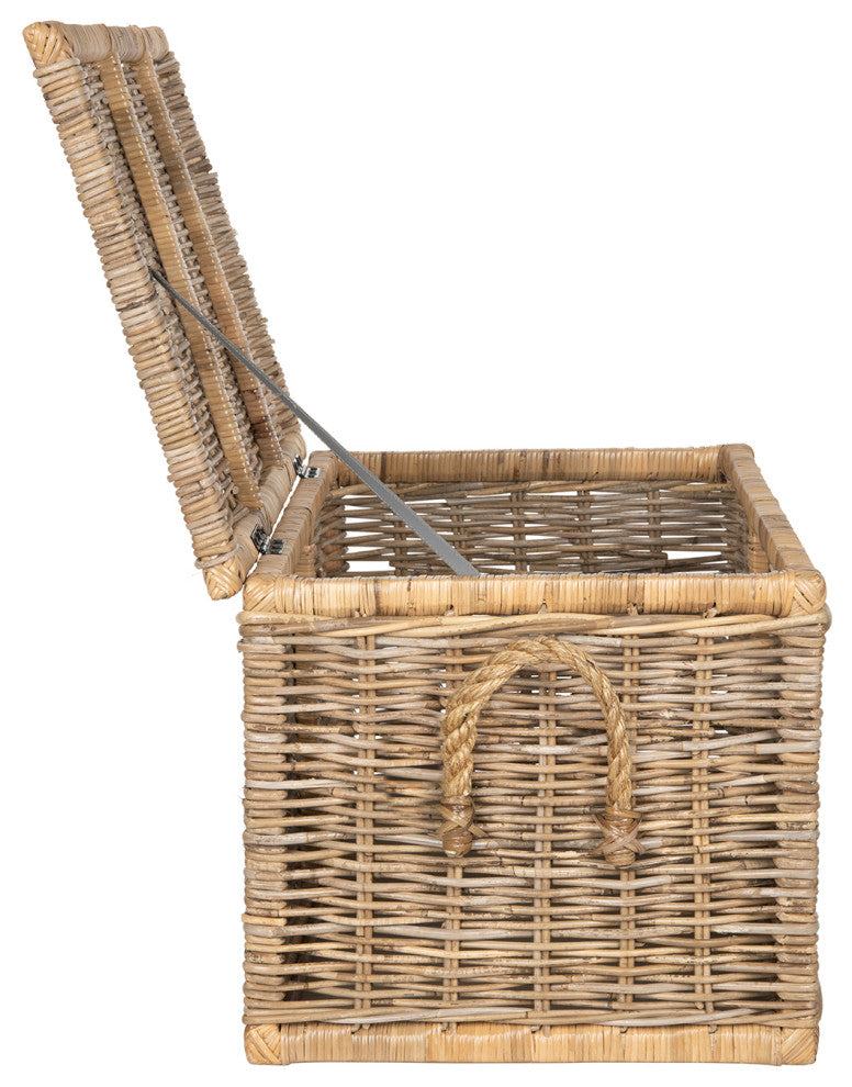 Rattan Kobo Decorative Storage Trunk With Lid, Small