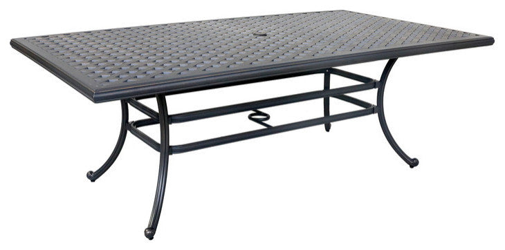 Carlsbad 46x86 Inch Cast Aluminum Rectangle Table, Dessert Night