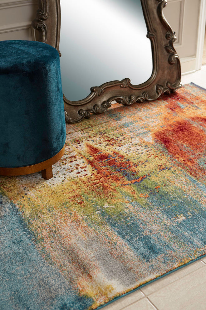 Illusions 6204 Multi Luminous Rug, 5'3"x7'7"