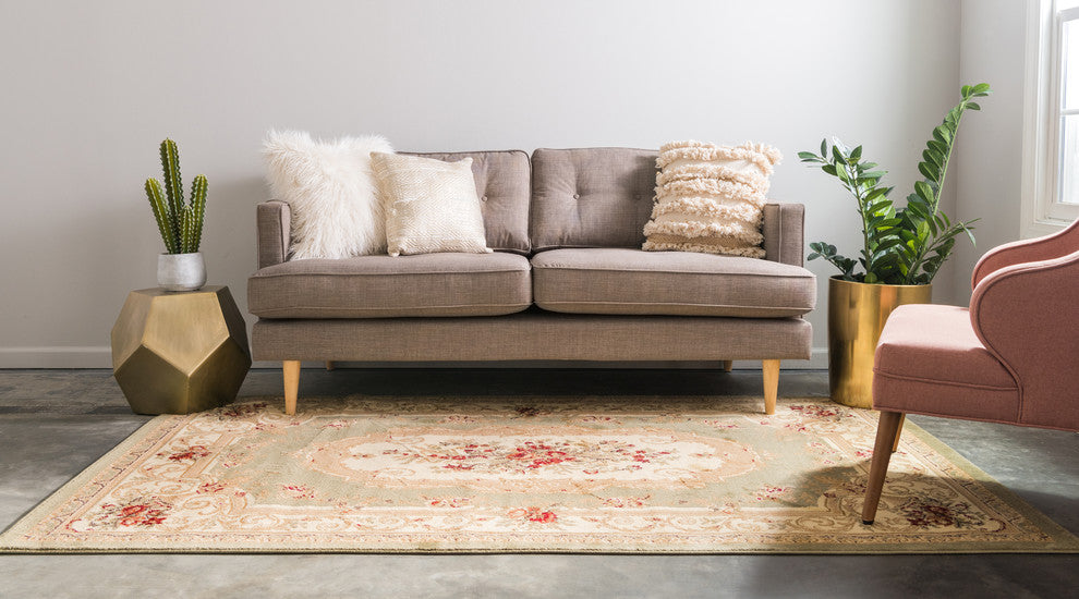 Unique Loom Brown Henry Versailles 6' 0 x 6' 0 Square Rug