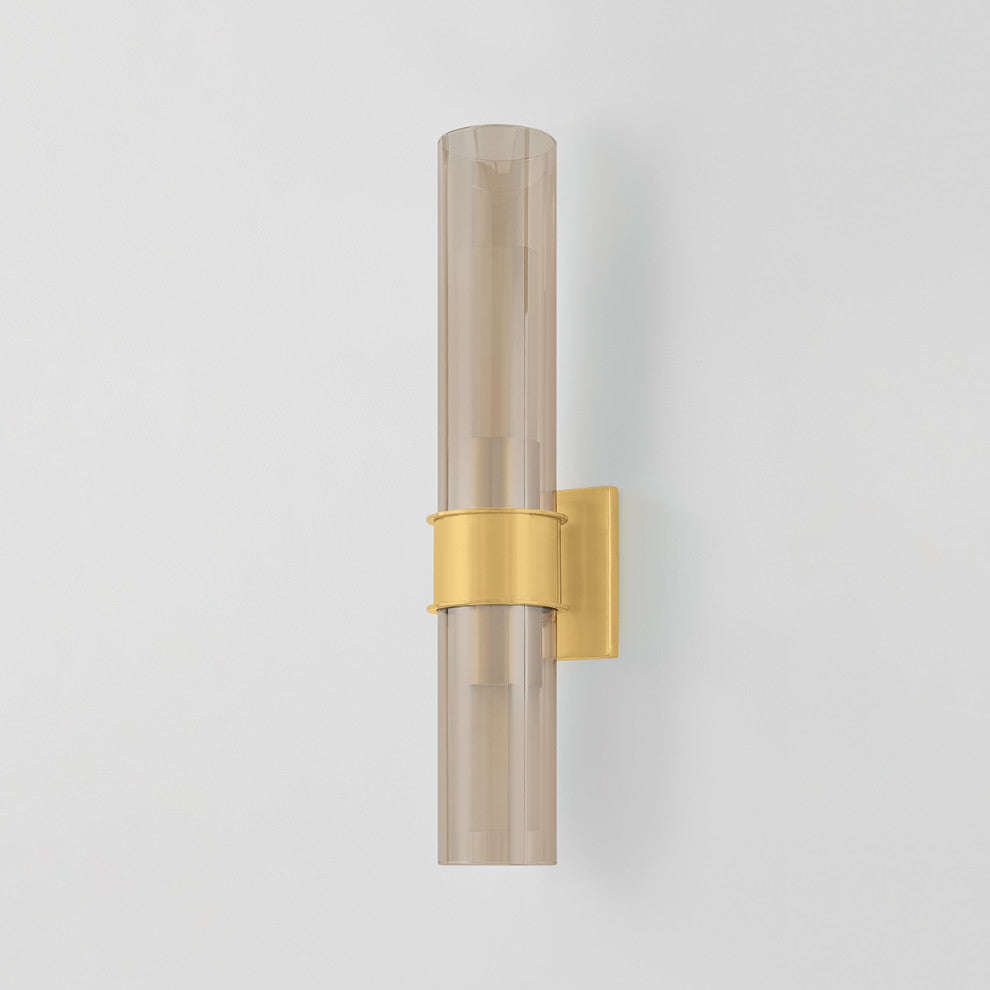 Corbett Lighting Granada Wall Sconce, Vintage Polished Brass, 4.25"Dx21.5"H