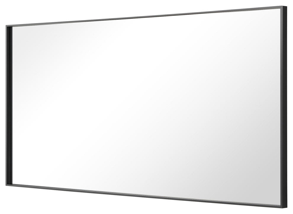 Rectangle Framed Bathroom Vanity Mirror Accent Wall Mirror, Black, 24"x36