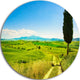 Rural Landscape Countryside Farm, Landscape Round Wall Art, 23"