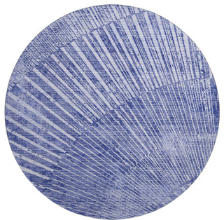 Premium Machine Washable Mayfield AMF542 Navy 8' x 8' Round Rug