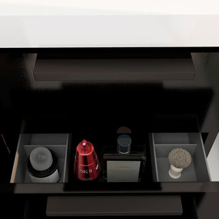 Carla 48" Freestanding Bathroom Vanity, Gloss Black