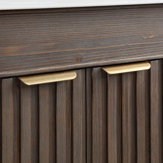 Palos Bathroom Vanity, Spruce Aged Brown, 30", Ceramic Top, No Mirror
