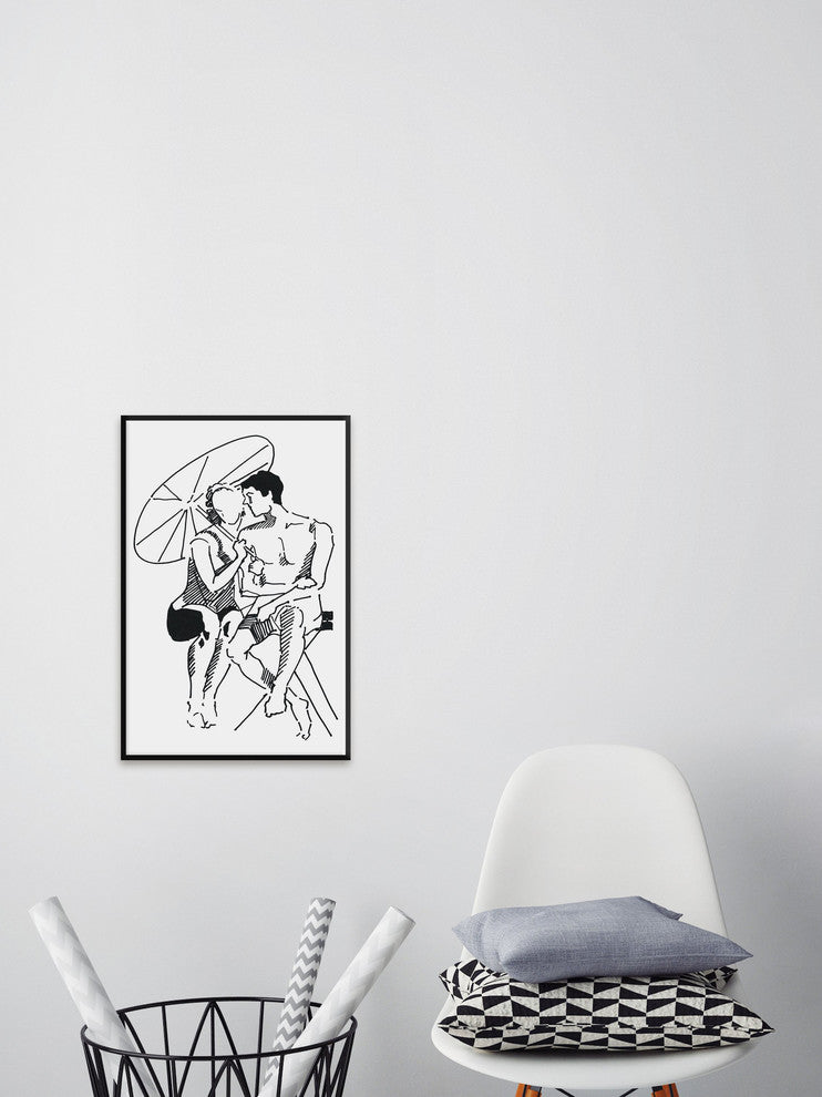 "New Love" Floater Framed Painting Print on Canvas, 30"x45"