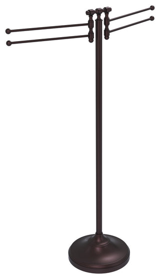 Towel Stand with 4 Pivoting Swing Arms, Antique Bronze