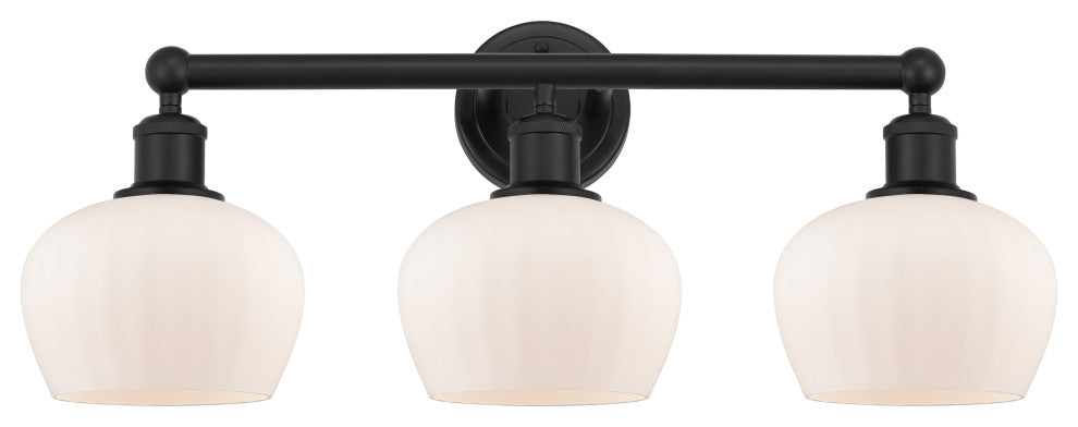 Innovations 616-3W-BK-G91 Fenton 3 Light 24.5" Bath Vanity Light, Matte Black