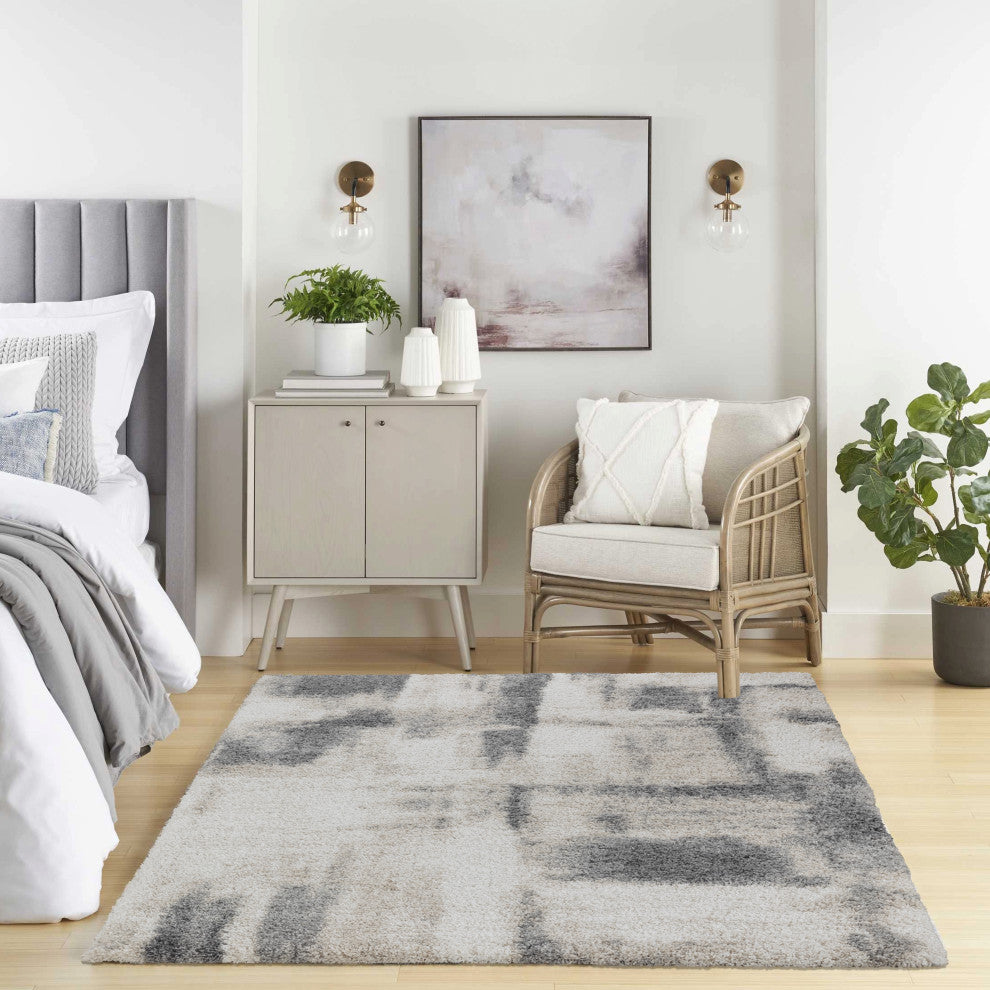 Noori Rug Shag Walsh Gray/Beige Rug, 8'9"x12'2"