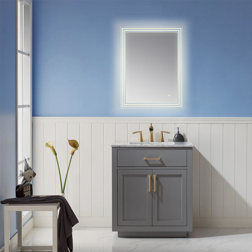 Livorno 24" Rectangle Frameless Modern LED Bathroom Vanity Mirror