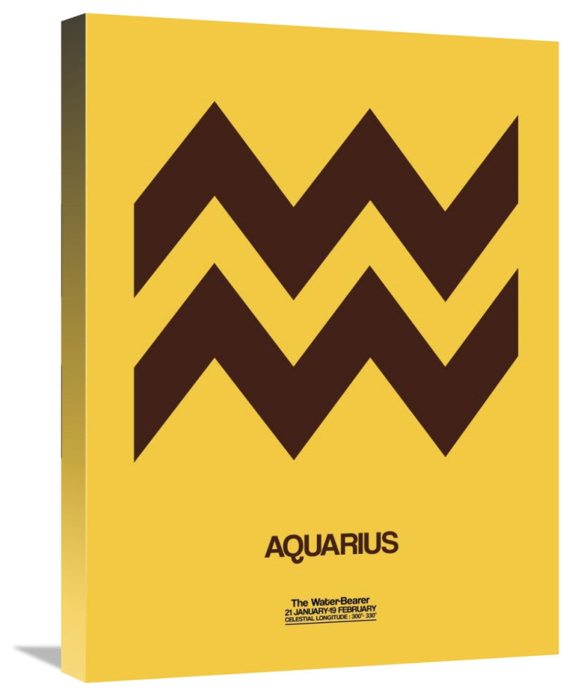 "Aquarius Zodiac Sign Brown" Fine Art Print