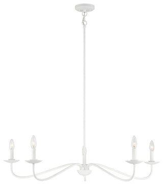 5-Light Chandelier, Bisque White