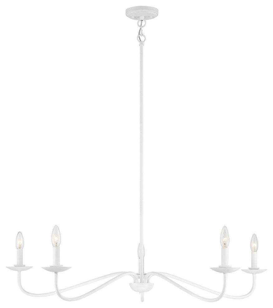 5-Light Chandelier, Bisque White