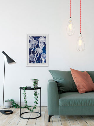 "Jellyfish II" Framed Painting Print, 12"x18"