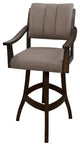 Swivel Counter Wood Bar Stool Casa on S-Base, Basin Beige - New Brown, 30"