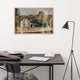 Patriotic Weathered Barn in Field Glass Plate Framed Photo Paper Wall Art Prints, Red Oak, 24" X 36"