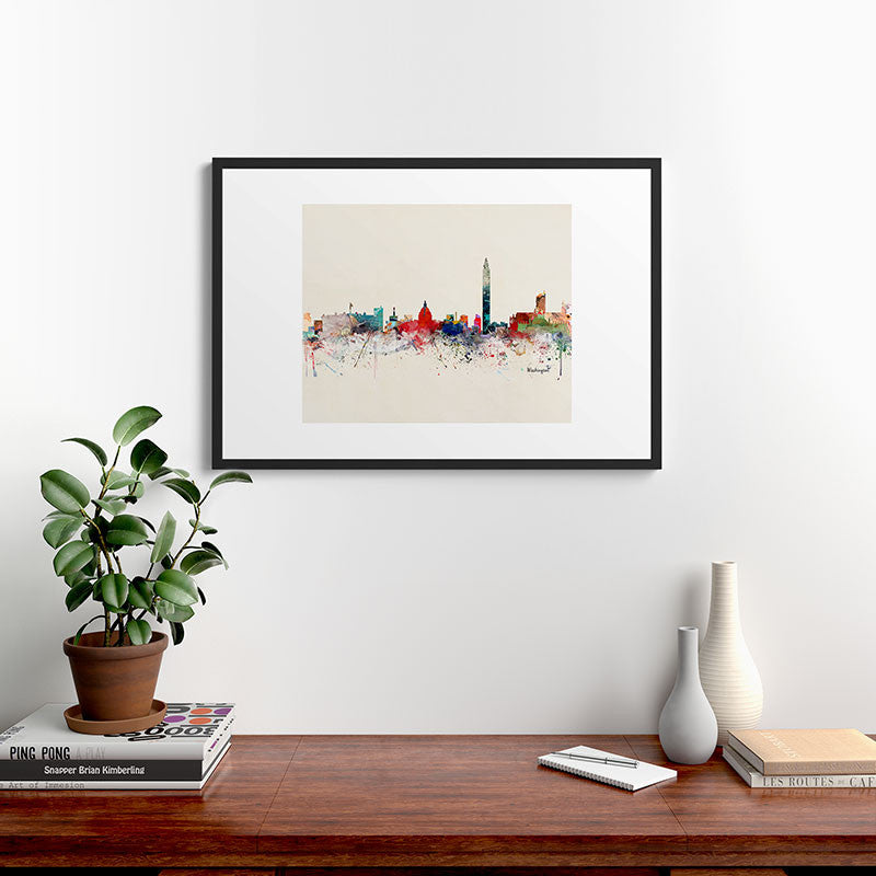 Brian Buckley Washington Dc Skyline Framed Art Print