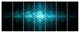 Blue Flash of Light on Radar, Abstract Wall Art Canvas, 83"x32", 7 Panels