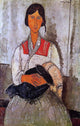 Amedeo Modigliani Gypsy Woman With Baby, Gallery Wrapped Canvas Print, 18"x27"
