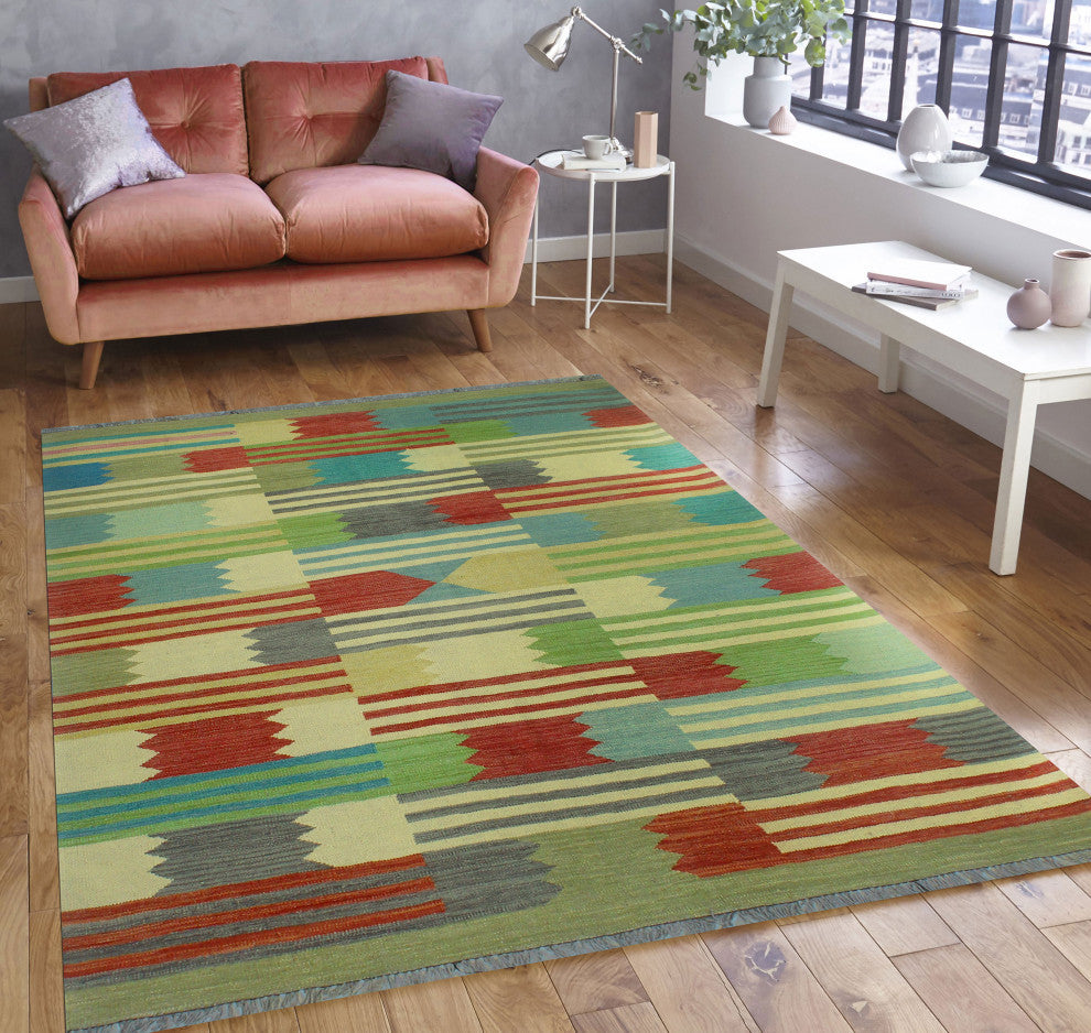 Winchester Kilim Kirby Burgundy/Ivory Rug, 5'1x6'7