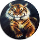 Mighty Tiger, Animal Round Metal Wall Art, 23"