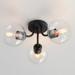 Maxim 21634 Knox 3 Light 18"W Semi-Flush Ceiling Fixture - Natural Aged Brass