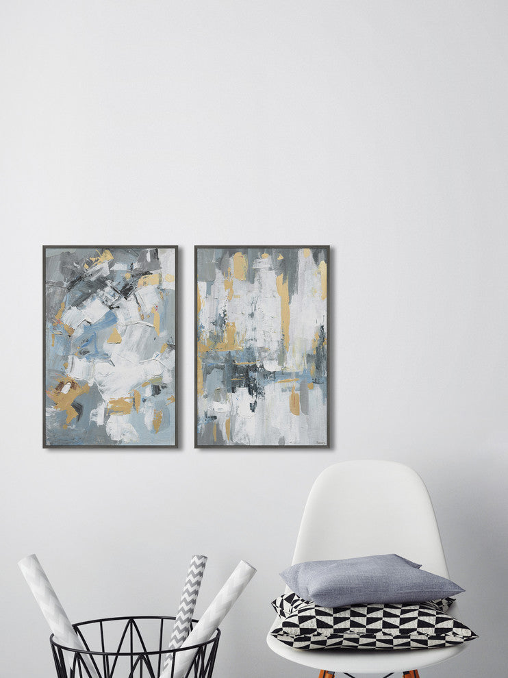 Paint Strokes Diptych, 80"x60"