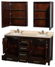 Wyndham WCS141460DESIVUNOMED 60 Inch Double Bathroom Vanity in Espresso