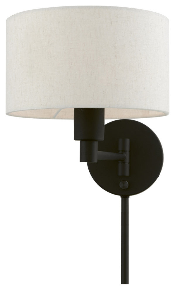 Swing Arm Wall Lamps 1 Light Black Swing Arm Wall Lamp