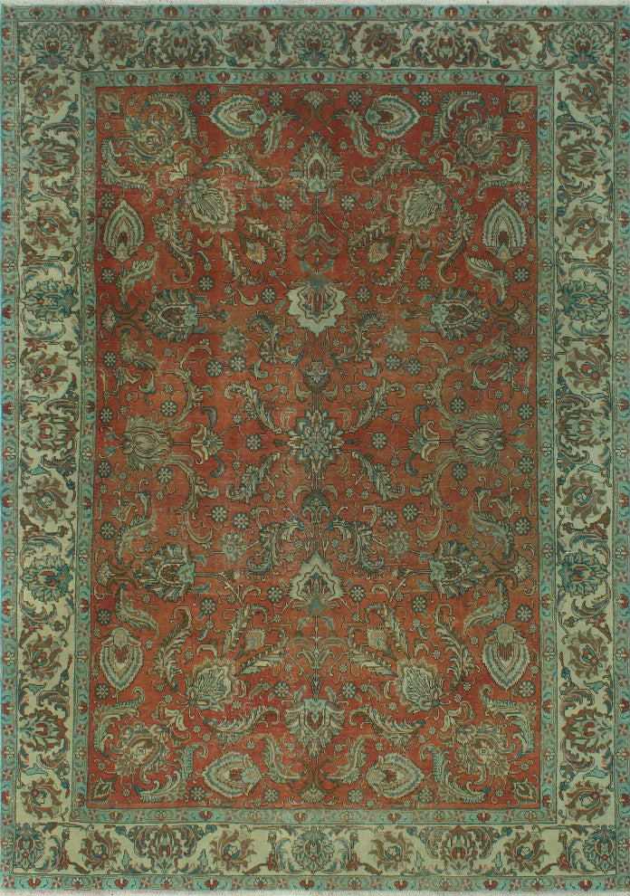 Fine Vintage Distressed Ihsan Rust Rug