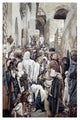 "Healing of The Woman With An Issue of Blood" Print by James Tissot, 16"x24"