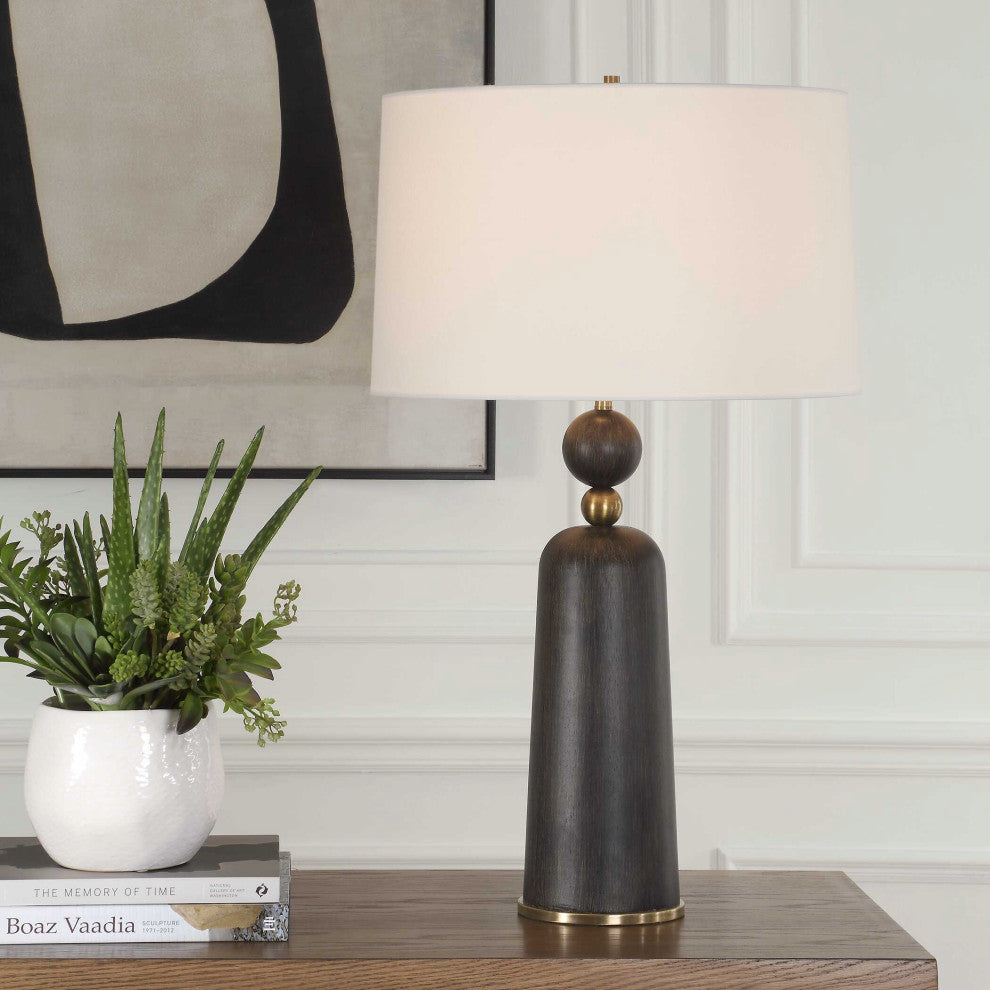Uttermost McQuinn Dark Walnut Table Lamp