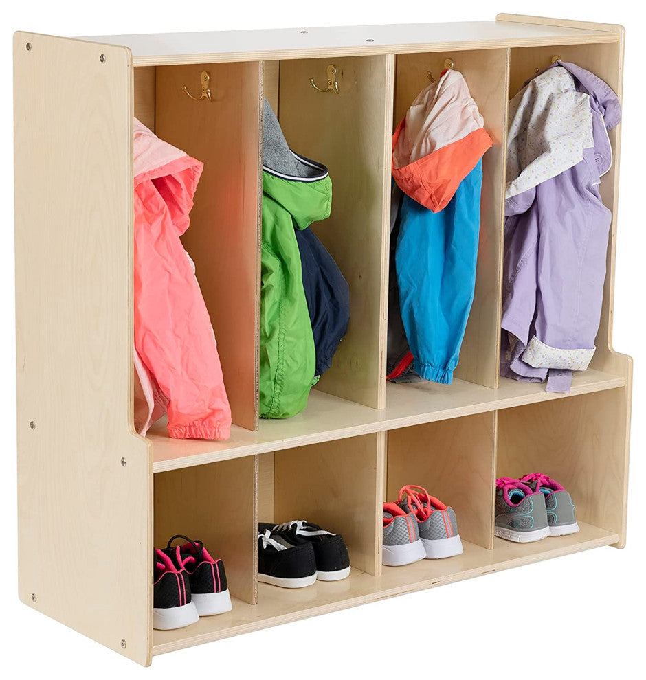 4 Section Locker and Bench Cubby Storage Organizer
