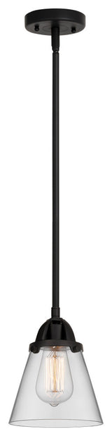 Small Cone Mini Pendant, Matte Black, Clear, Clear
