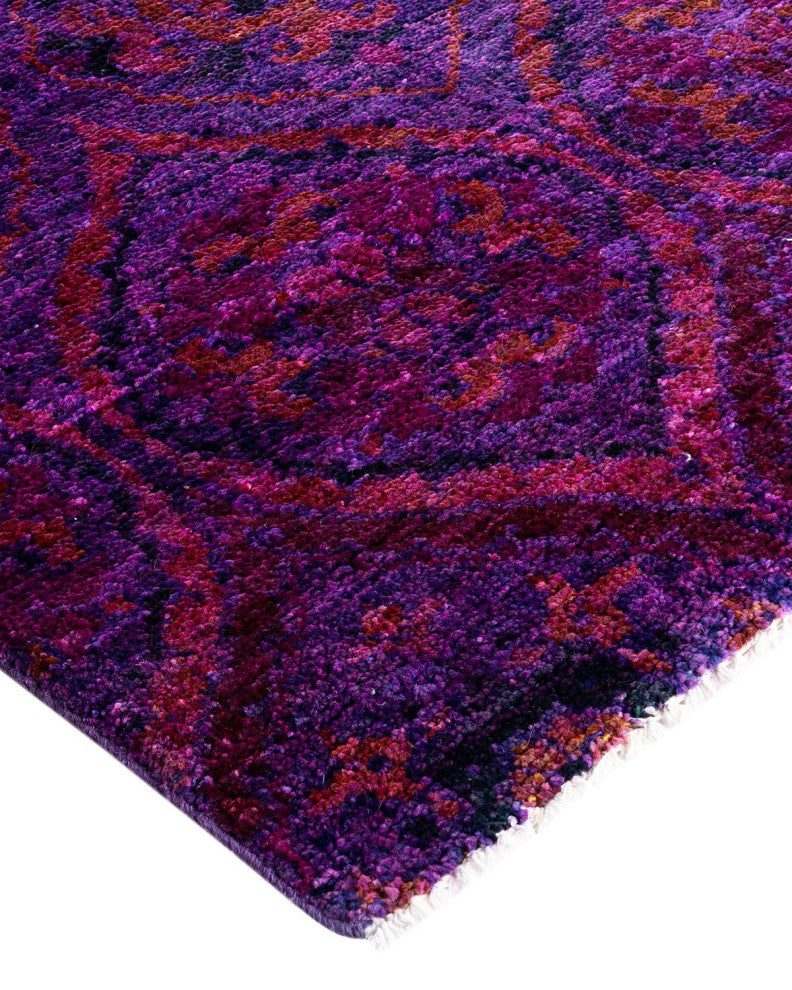 Overdyed, One-of-a-Kind Hand-Knotted Area Rug Purple, 3'10"x5'10"