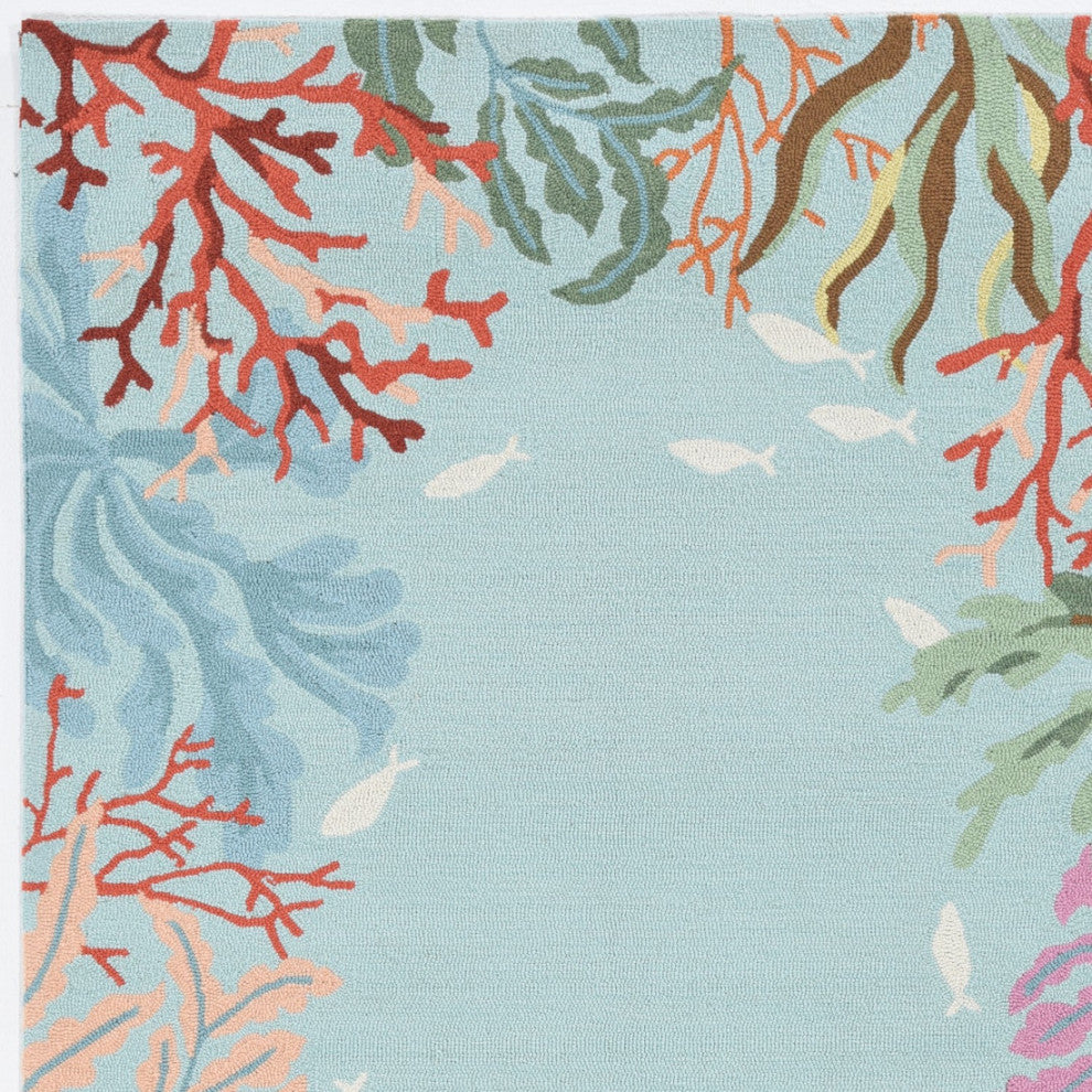 KAS Sonesta 2012 Blue Lagoon Area Rug, 2'x7'6" Runner
