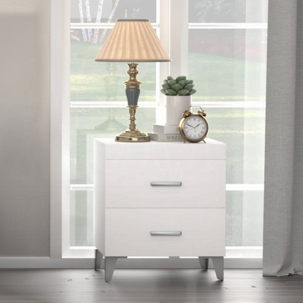 Bd00645, Nightstand, White Finish, Casilda