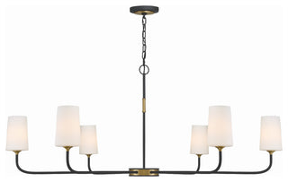 Niles 6-Light Black Forged/Modern Gold Chandelier