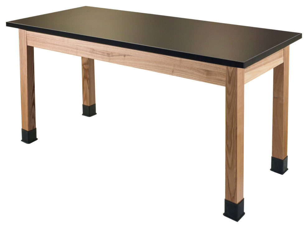 NPS Wood Science Lab Table, 24 x 48 x 30, Chemical Resistant Top