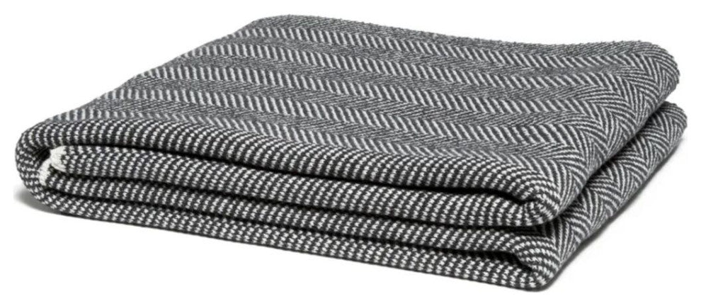In2green Herringbone Eco Throw, Smoke