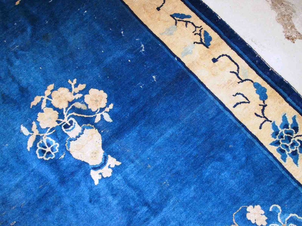Handmade Antique Peking Chinese Rug, 4.1'x6.4', 125cmx195cm 1900s