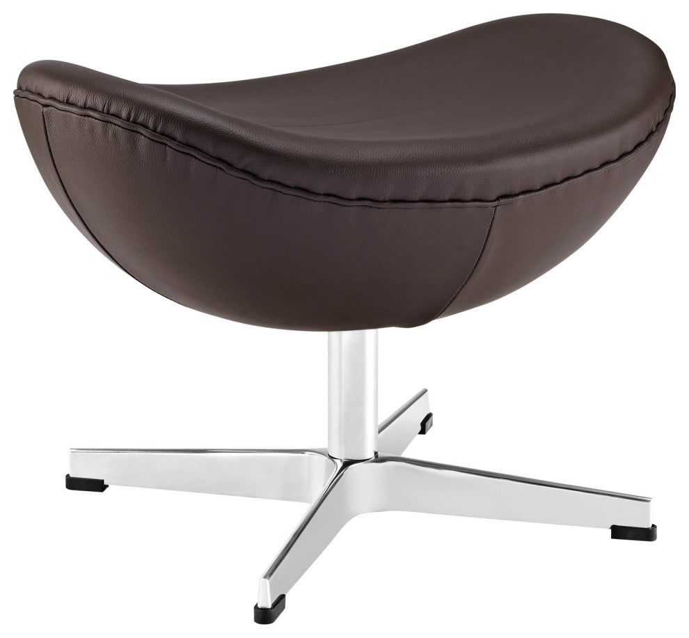 Brown Glove Leather Ottoman