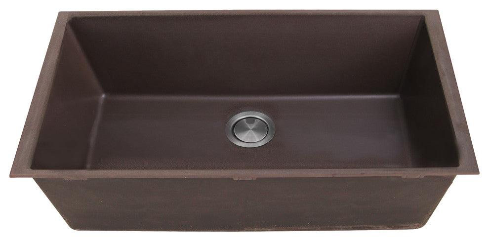 Nantucket Sinks PR3320-BR-UM 33" Granite Composite Sink, Brown