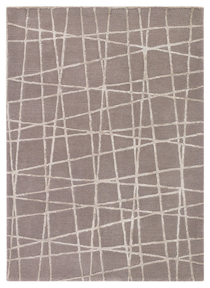 Oslo Contemporary Area Rug, Taupe, 5'x7'6"