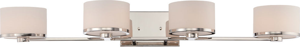 Nuvo 4-Light Halogen Celine Vanity and Wall Light Fixture, Polished Nickel
