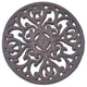 Decorative Round Cast Iron Trivet, Ornate Heart Design, 7" Wide