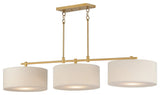 Maxim 10017OM Bongo 3 Light 60"W Linear Pendant - Natural Aged Brass